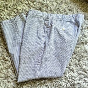 Brooks Brothers Mens Cotton Seersucker Pants‎ Size 40X30 Blue/White Box4
